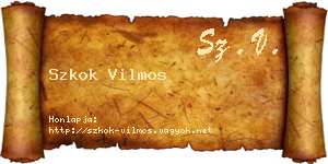 Szkok Vilmos névjegykártya